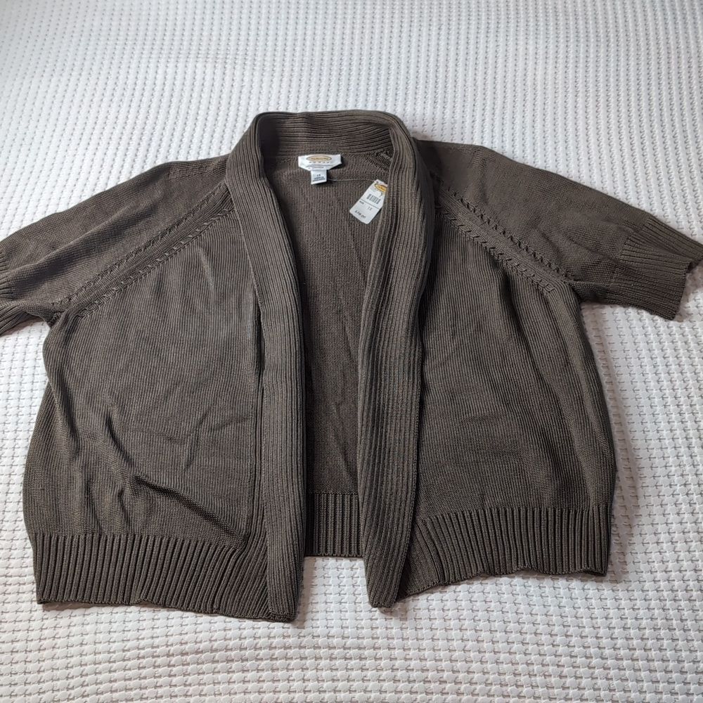 Talbot's open front sweater mercerized cotton blend vintage size 1X